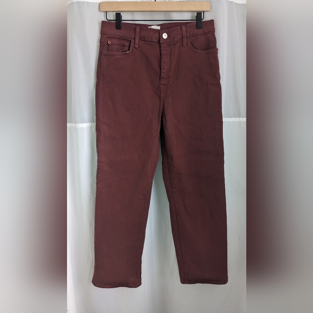 Hudson Jeans Noa highrise straight crop in Rosewood